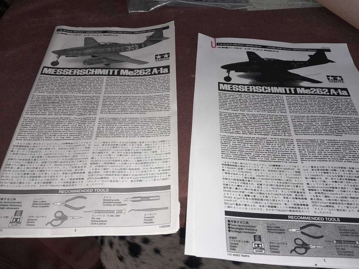 Messerschmitt Me262 A-1a 48scale