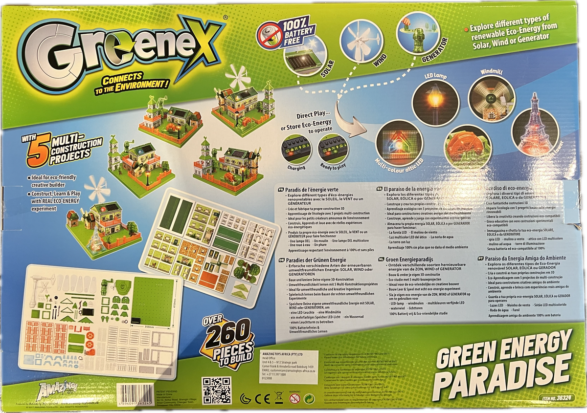 Greenhouse Green Energy Paradise 100% Battery Free (STEM LEARNING)