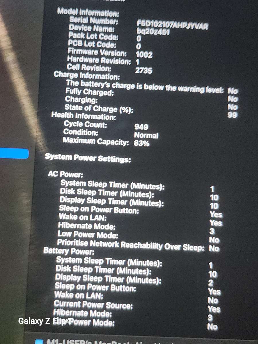 MACBOOK AIR M1 2020 256 NVME 8GIG RAM MacOs SEQUOIA