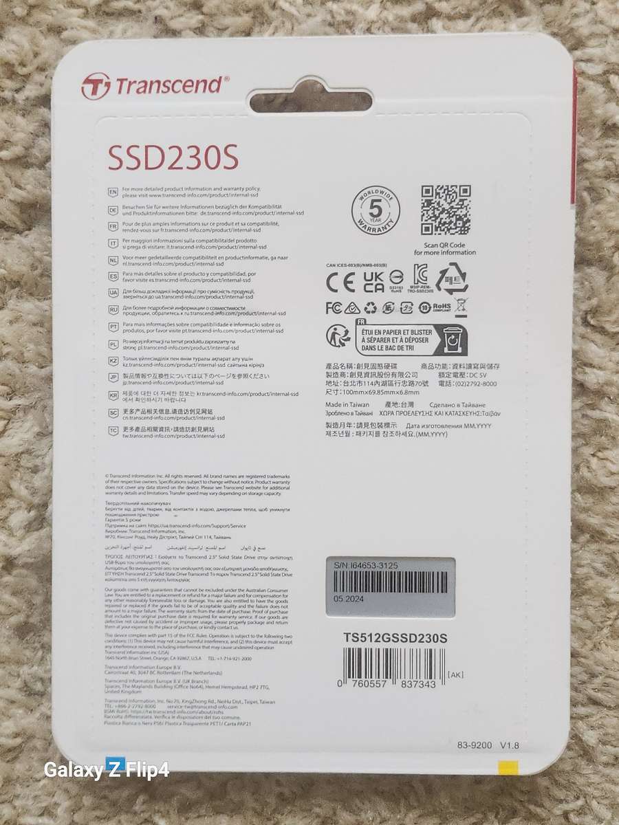 Transcend 512gig ssd 2 5"