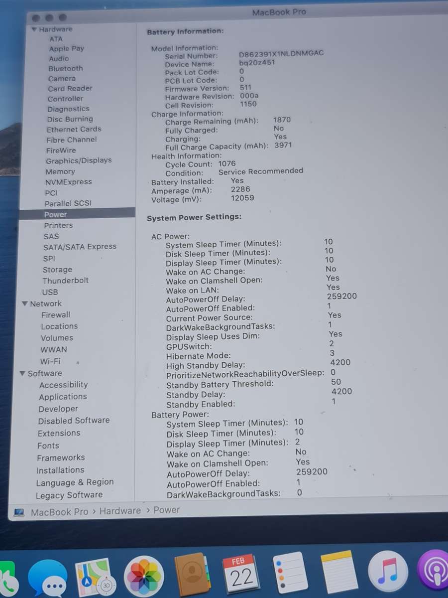 Macbook Pro Core i7 256ssd 8gig ram MacOs Catalina