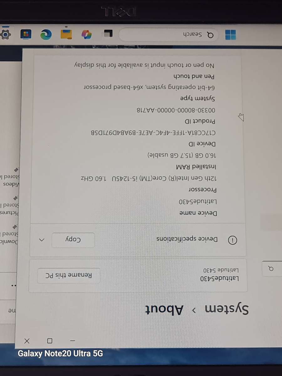 Dell Latitude 5430 14-inch Core i5-1235U 16GB RAM 256GB SSD Win 11 Pro Laptop SKU