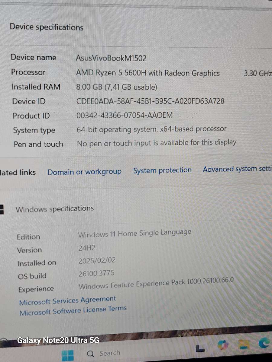 ASUS VIVOBOOK M1502 AMD RYZEN 5 RADEON GRAPHICS 512 NVME 8GIG RAM WINDOWS 11