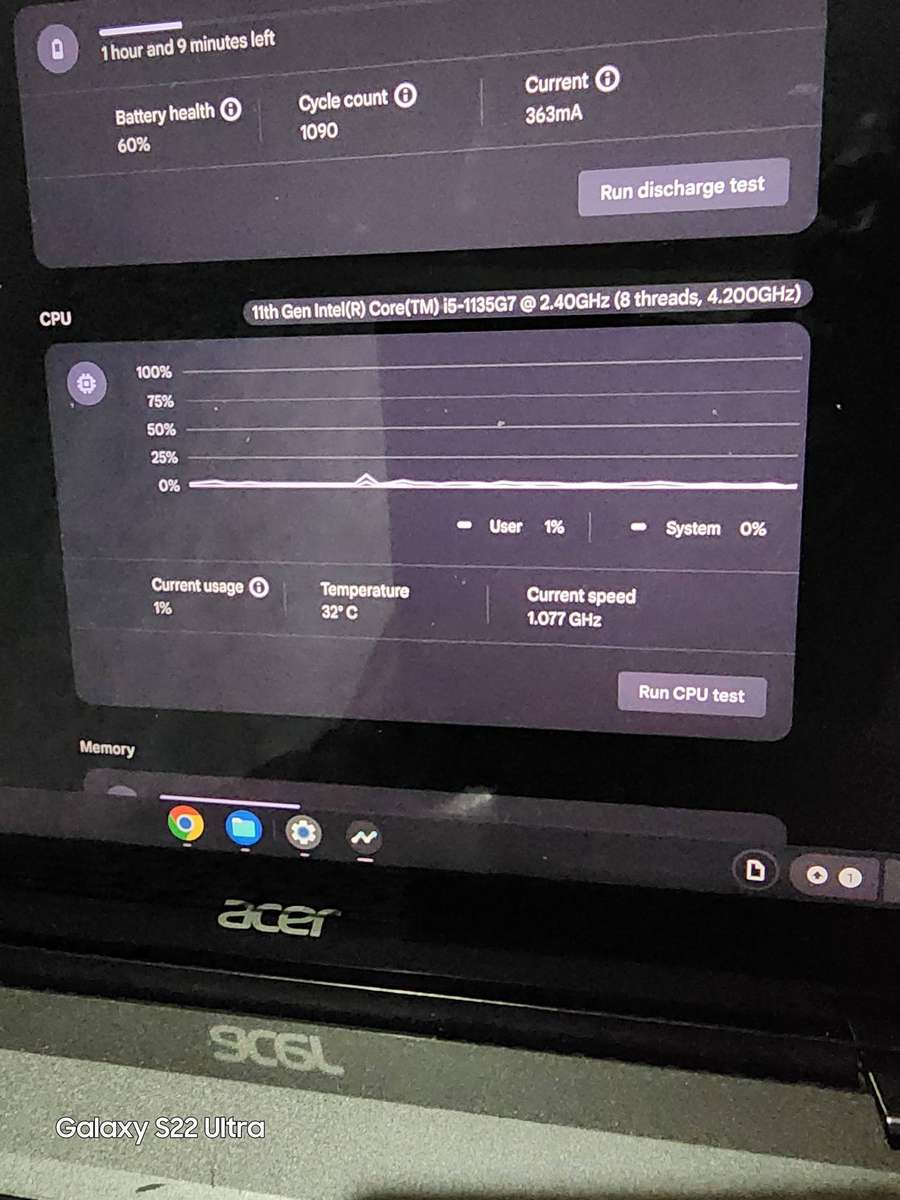 Acer Chromebook Spin 713 CORE I5 11TH GEN 2.40GHz