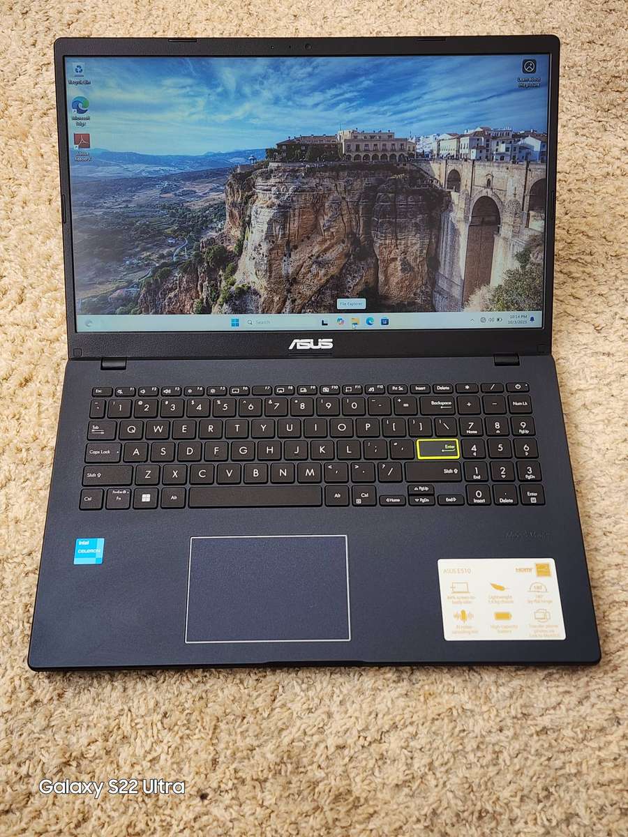 ASUS VIVOBOOK GO15 E510 BLACK INTEL N4500 256GIG NVME 4GIG RAM MICROSOFT WINDOWS 11PRO 24H2