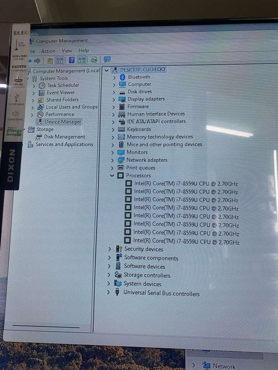 NUC Intel Core i7 8th Gen 256gig nvme 8gig Ram