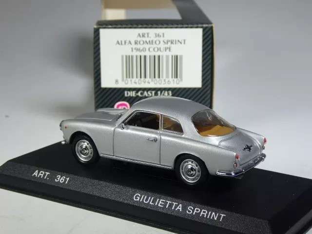 Alfa Romeo Sprint Coupe 1960 Detail Cars Silver 1-43 Boxed