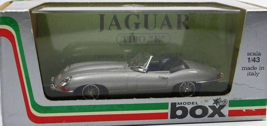 Jaguar E-Type Spyder Model Box Silver 1-43 Boxed