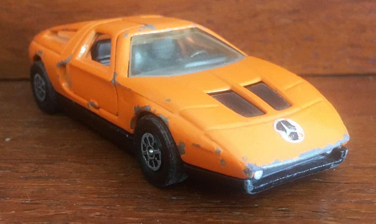 Mercedes Benz C111 Corgi Toys Played with Orange 1-43 Lose