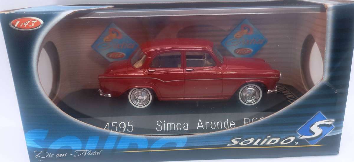 Simca Aronde P60 Solido Red 1-43 Boxed