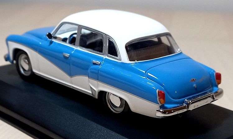 Wartburg A312 MiniCamps 1-43 Blue & White Boxed