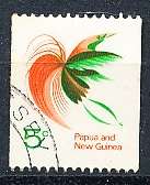 PAPUA NEW GUINEA 1969  -   Bird of Paradise - Imperforated Vertical  5c    -   FINE USED