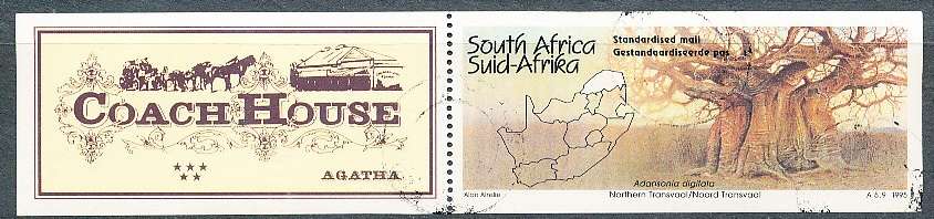 RSA  - 1997 -  AGATHA COACH HOUSE    MINI-SHEET  - FINE  POSTALLY  USED