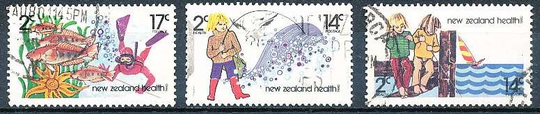 NEW ZEALAND   - 1980   Health Stamps - Fishing  SET -   FINE USED