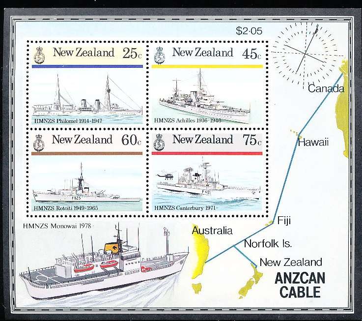 NEW ZEALAND   - 1985    Naval History    -     FINE MINT
