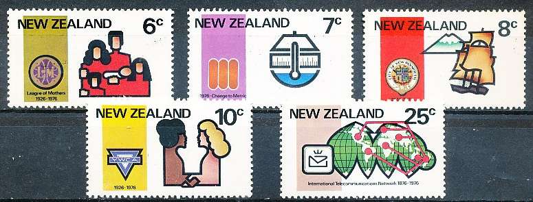 NEW ZEALAND   - 1976   Anniversaries and Metrication    SET  -    FINE MINT