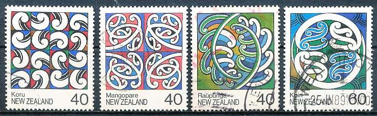 NEW ZEALAND   - 1988   Maori Rafter Paintings   SET -     FINE USED