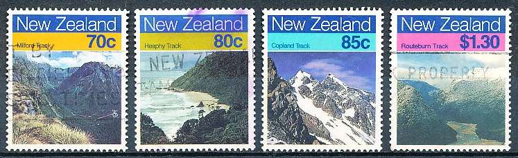 NEW ZEALAND   - 1988   Scenic Walking Trails    SET -     FINE USED