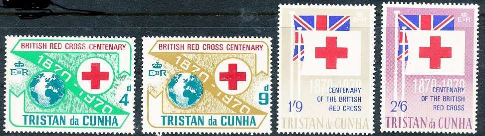 TRISTAN da CUNHA  - 1970    Red Cross  SET  -    FINE  MINT