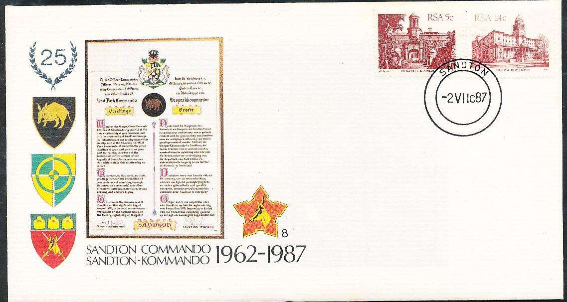 RSA   -  SA  ARMY   COVER   no 8   -   FINE ITEM