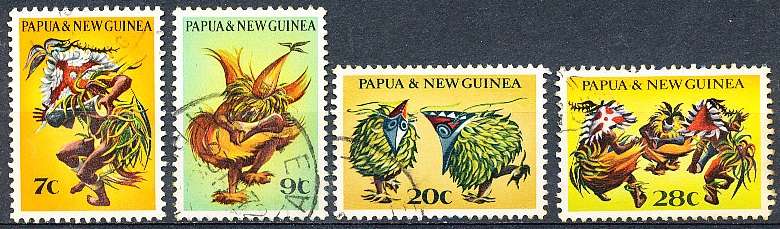PAPUA NEW GUINEA 1971 -   Native Dancers   FULL  SET    -   FINE USED