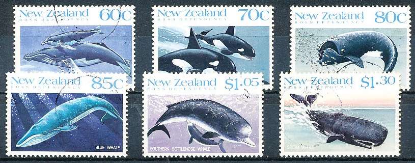 NEW ZEALAND   - 1988    Whales  SET -     FINE USED