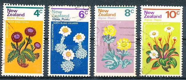 NEW ZEALAND   - 1972   Alpine Plants  SET  -    FINE USED