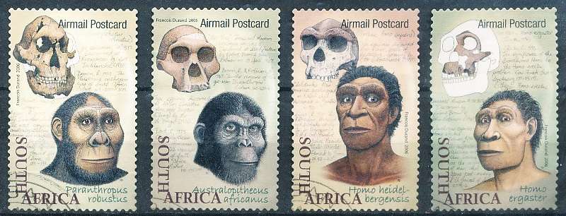 RSA -  2006  -    Origin of Humankind   SET  - FINE  POSTALLY USED