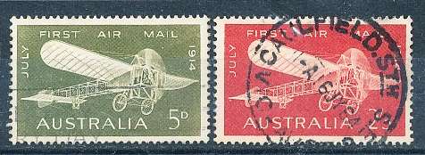 AUSTRALIA  1964 - Anniversary of the First Airmail  SET  - FINE USED