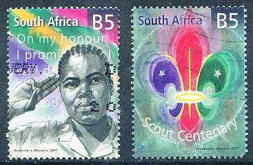 RSA -  2007  -     Anniversary of Scouting    SET  - FINE  POSTALLY USED