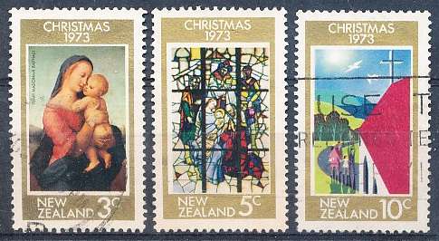 NEW ZEALAND   - 1973   Christmas  SET  -    FINE USED