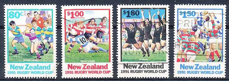 NEW ZEALAND   - 1991   Rugby World Cup    -     FINE USED