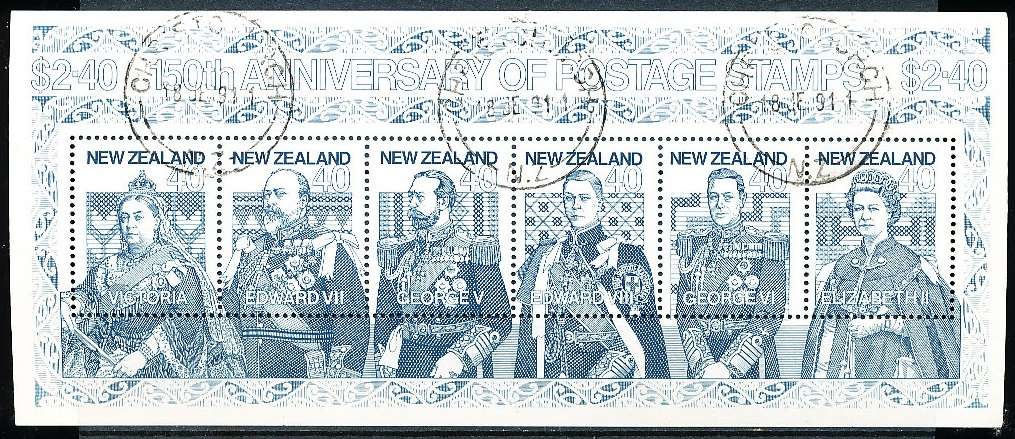 NEW ZEALAND   - 1990     Anniversary of the Penny Black    MINI-SHEET -     FINE  USED