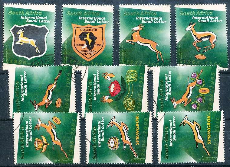 RSA  -  2011 -    Rugby Emblem  SET  - POSTALLY  USED