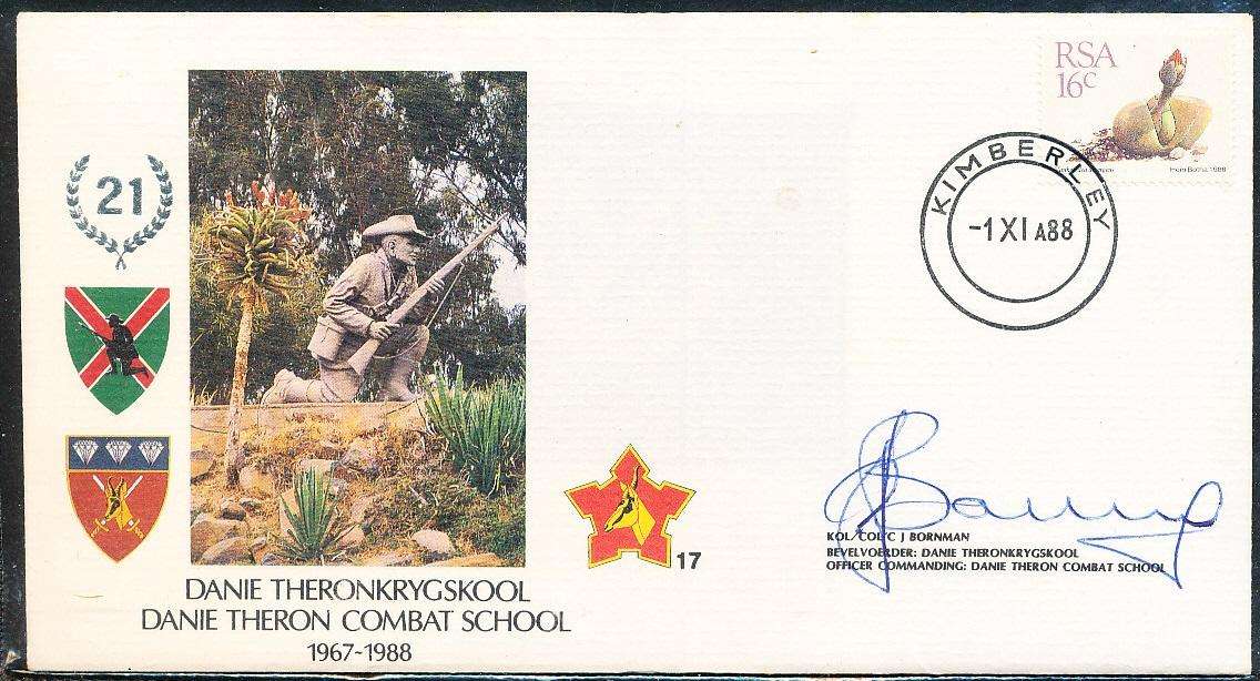 RSA   -  SA  ARMY   COVER   no 17  -    SIGNED