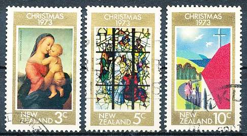NEW ZEALAND   - 1973   Christmas  SET  -    FINE USED