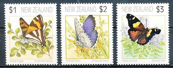 NEW ZEALAND   - 1991   Butterflies   -     FINE MINT