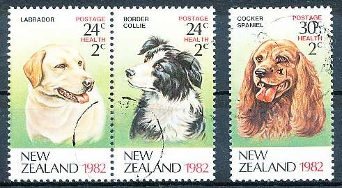 NEW ZEALAND   - 1982   Health Stamps, Dogs  -   FINE USED