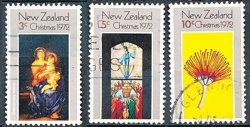 NEW ZEALAND   - 1972   Christmas    SET -     FINE USED