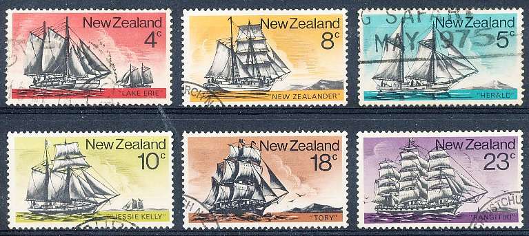 NEW ZEALAND   - 1975   Historic Sailing Ships   SET  -    FINE USED