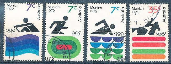 AUSTRALIA  1972 -    Olympic Games - Munich  SET -  FINE  USED