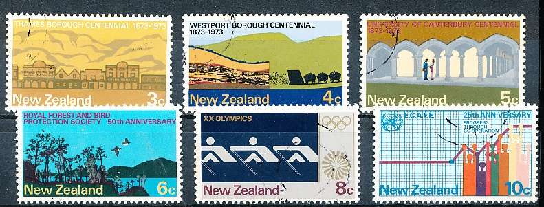 NEW ZEALAND   - 1973    Commemorations      SET -     FINE USED