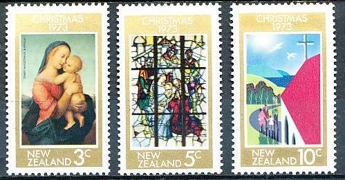 NEW ZEALAND   - 1973   Christmas  SET  -    MINT