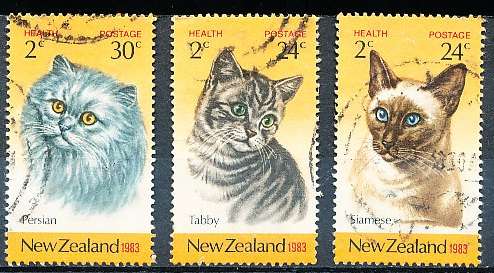 NEW ZEALAND   - 1983   Health Stamps - Cats   -   FINE USED