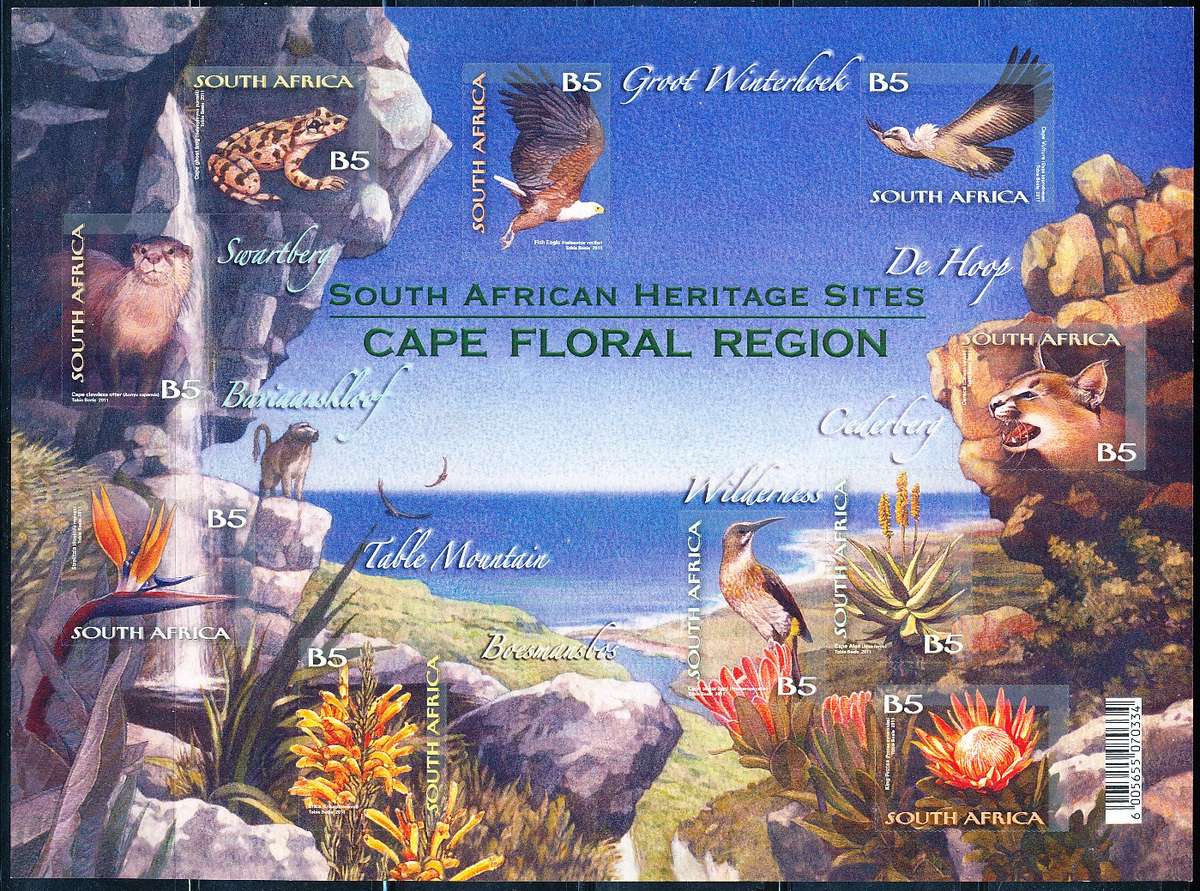 RSA  - 2011  -   Cape Floral Region   SHEET - FINE MINT