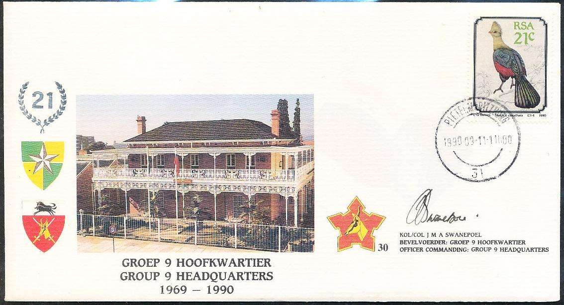 RSA   -  SA  ARMY   COVER   no 30  -   SIGNED