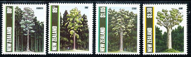 NEW ZEALAND   - 1989   Native Trees  SET -    FINE MINT