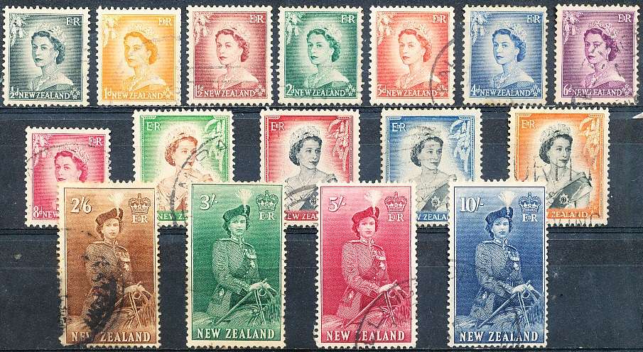 NEW ZEALAND   - 1954   Queen Elizabeth II    -  FINE USED