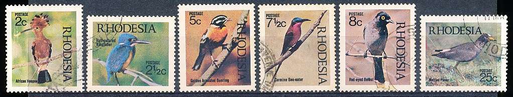 RHODESIA   - 1971  Native Birds  COMPLETE   SET  -   FINE USED