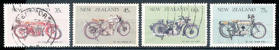 NEW ZEALAND   - 1986   Vintage Motorcycles     -     FINE USED